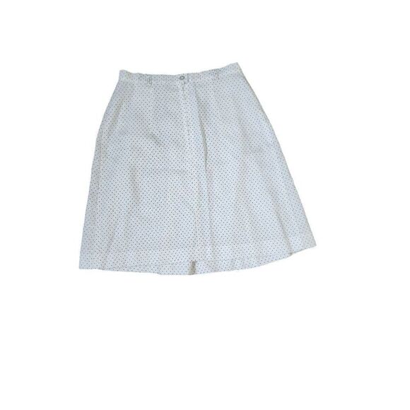 Vintage 70s Tennis Circle Skirt Womens Size M White Polka Dot Pleated - Picture 2 of 7